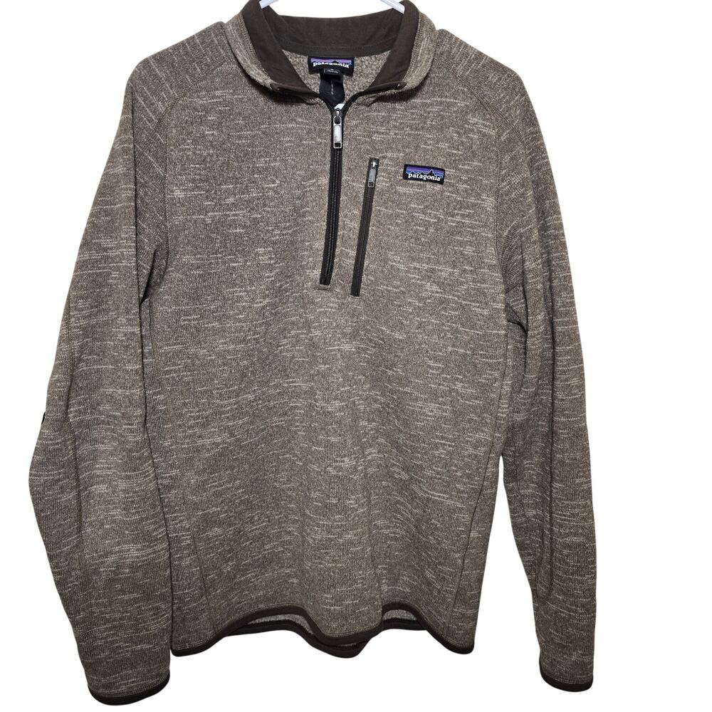 Patagonia Better Sweater Brown 1/4 Zip Pullover Outdoors Hiking Gorp Men's Med